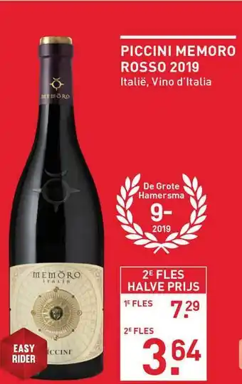 Gall & Gall Piccini Memoro Rosso 2019 Italië, Vino D'Italia aanbieding