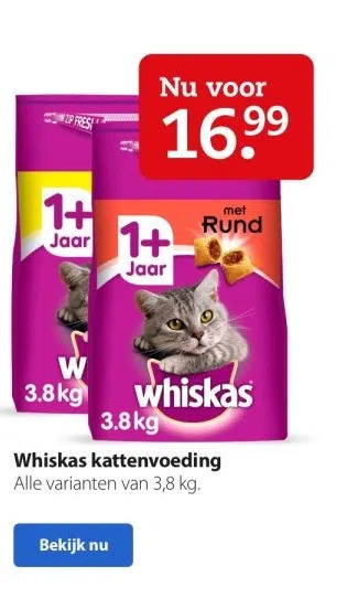 Boerenbond Whiskas kattenvoeding aanbieding