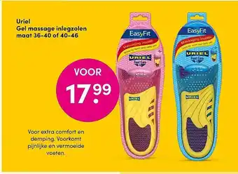 DA Uriel Gel Massage Inlegzolen Maat 36-40 Of 40-46 aanbieding