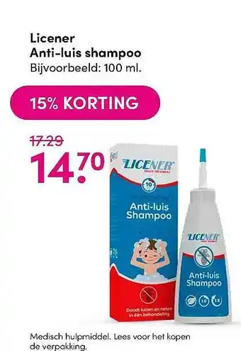 DA Licener Anti-Luis Shampoo 15% Korting aanbieding