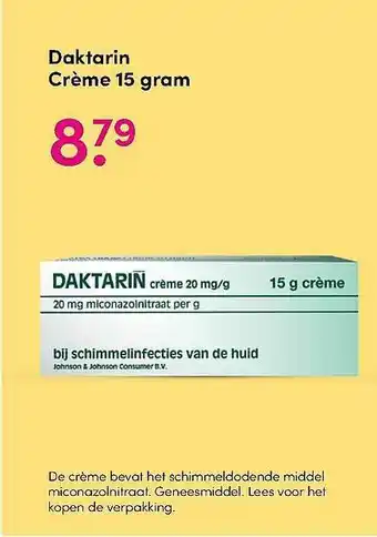 DA Daktarin Crème 15 Gram aanbieding