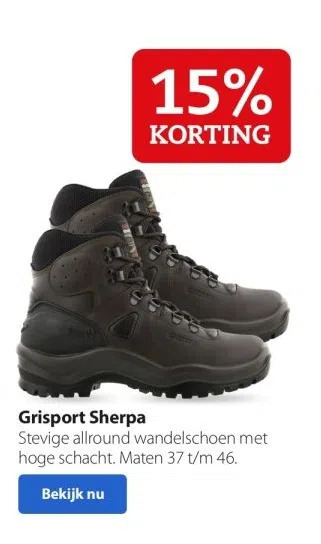 Grisport sherpa aanbieding bij Boerenbond