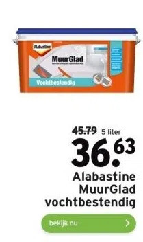 GAMMA Alabastine muurglad vochtbestendig aanbieding