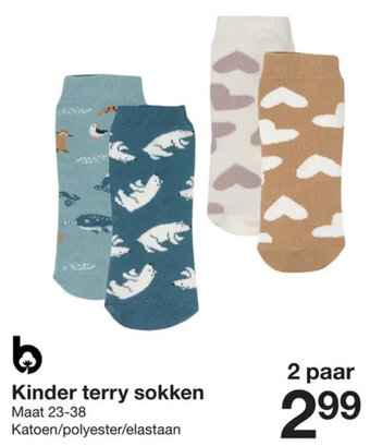 Zeeman Kinder terry sokken aanbieding