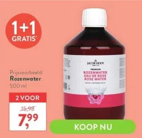 Holland & Barrett Prijsvoorbeeld: rozenwater aanbieding