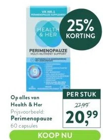 Holland & Barrett Op alles van health & her aanbieding