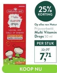 Holland & Barrett Op alles van natures aid prijsvoorbeeld: multi vitamine drops 50 ml aanbieding