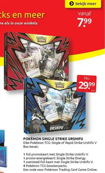 Boekenvoordeel Pokémon Single Strike Urshifu aanbieding