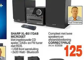 Correct Sharp XL-B517DAB Microset aanbieding
