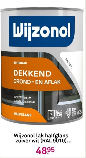 Karwei Wijzonol lak halfglans zuiver wit (RAL 9010) aanbieding