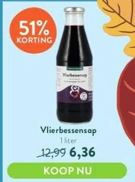 Holland & Barrett Vlierbessensap aanbieding