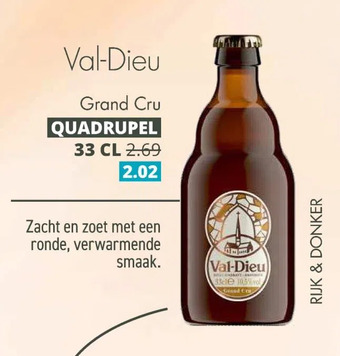 Mitra Val-dieu grand cru QUADRUPEL 33 cl aanbieding