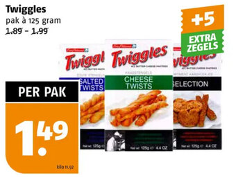 Poiesz Twiggles pak à 125 gram aanbieding