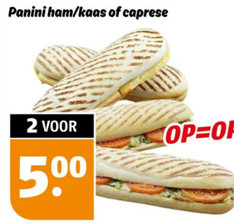 Poiesz Panini ham/kaas of caprese aanbieding