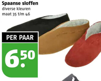 Poiesz Spaanse sloffen diverse kleuren maat 35 t/m 46 aanbieding