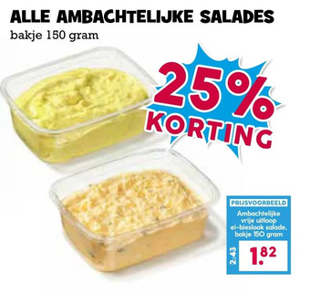 Boon`s Markt Alle ambachtelijke salades 150g aanbieding