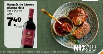 Poiesz Marqués de cáceres crianza rioja aanbieding