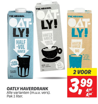Dekamarkt Oatly haverdrank aanbieding