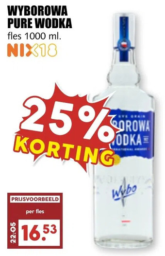 MCD Supermarkt Wyborowa pure wodka aanbieding