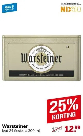 Coop Warsteiner aanbieding