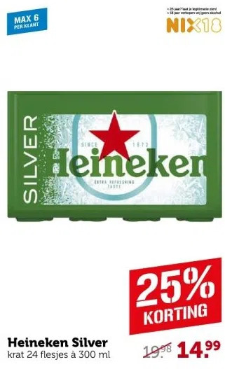 Coop Heineken silver aanbieding