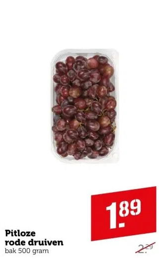 Coop Pitloze rode druiven aanbieding