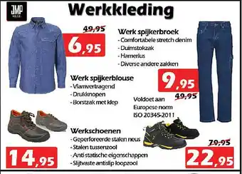 iTEK Werkkleding : Werk Spijkerbroek, Werk Spijkerblouse Of Werkschoenen aanbieding