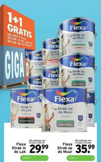 GAMMA Flexa Strak In De Lak Of Flexa Strak Op De Muur 1+1 Gratis aanbieding