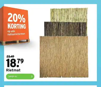 GAMMA Rietmat 20% Korting aanbieding