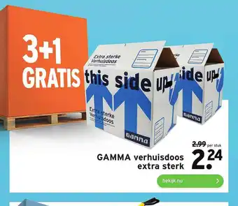 GAMMA Gamma Verhuisdoos Extra Strek 3+1 Gratis aanbieding