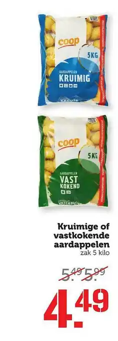 Coop Kruimige Of Vastkokende Aardappelen aanbieding