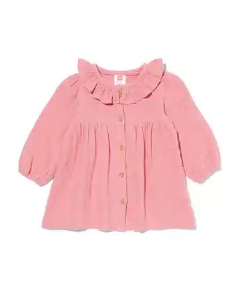 HEMA Hema baby jurk mousseline roze (roze) aanbieding