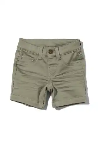 HEMA Hema baby short jogdenim (groen) aanbieding