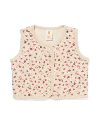 HEMA Hema baby gilet doorgestikt ecru (ecru) aanbieding