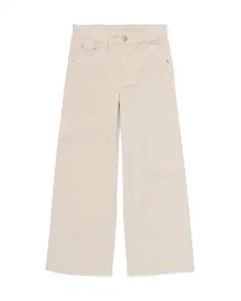 HEMA Hema kinder broek corduroy met wijde pijpen gebroken wit (gebroken wit) aanbieding