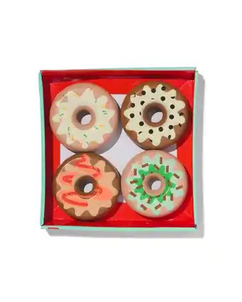 HEMA Hema donuts ø7cm hout - 4 stuks aanbieding