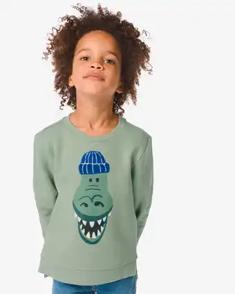 HEMA Hema kindersweater dino groen (groen) aanbieding