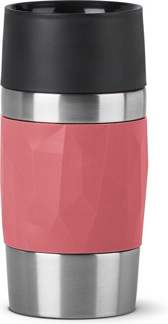 Bol.com Tefal compact travel mug compact thermosfles - 0,3 l - koraal aanbieding