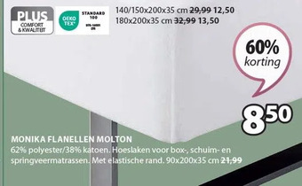 Jysk Monika flanellen molton aanbieding