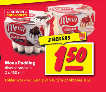Nettorama Mona pudding aanbieding