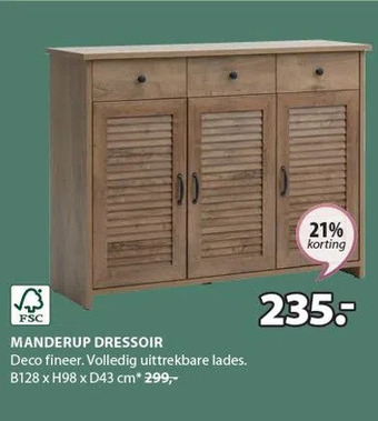 Jysk Manderup dressoir aanbieding