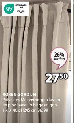 Jysk Roxen gordijn aanbieding