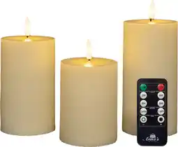 Intratuin Anna's collection led stompkaars riba ivoor d 7,5 h 10 / 12,5 / 15 cm 3 stuks aanbieding