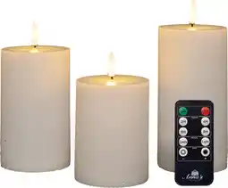 Intratuin Anna's collection led stompkaars riba wit d 7,5 h 10 / 12,5 / 15 cm 3 stuks aanbieding