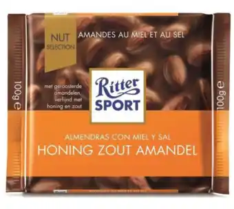 Voordeeldrogisterij Ritter sport honing zout amandel chocolade - 100 gr aanbieding