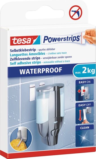 Bol.com Tesa powerstrips large waterproof klusbenodigdheden - klusbenodigdheden - huishouden - plakstrips/powerstrips - dubbelzijdig  aanbieding