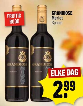 Dirck 3 GRANDIOSE Merlot Spanje aanbieding