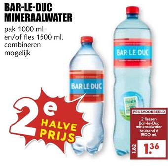 De Boerenschuur BAR-LE-DUC MINERAALWATER aanbieding