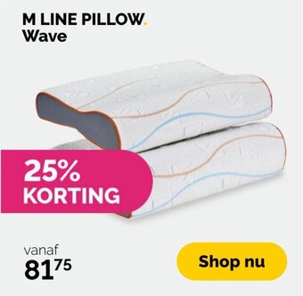 Beter Bed M LINE PILLOW Wave aanbieding