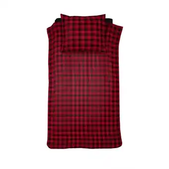 fonQ Damai dekbedovertrek flanel - 140x200|220cm - rood aanbieding